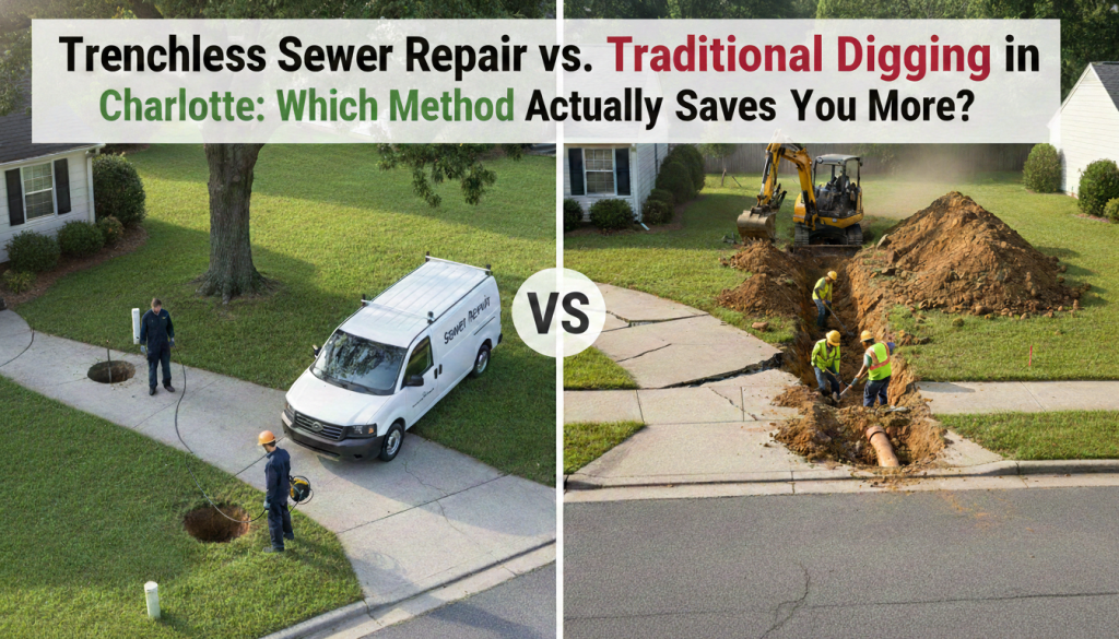 Prodigy Sewer and Drain shows how trenchless repair saves money and keeps yards neater than traditional digging.