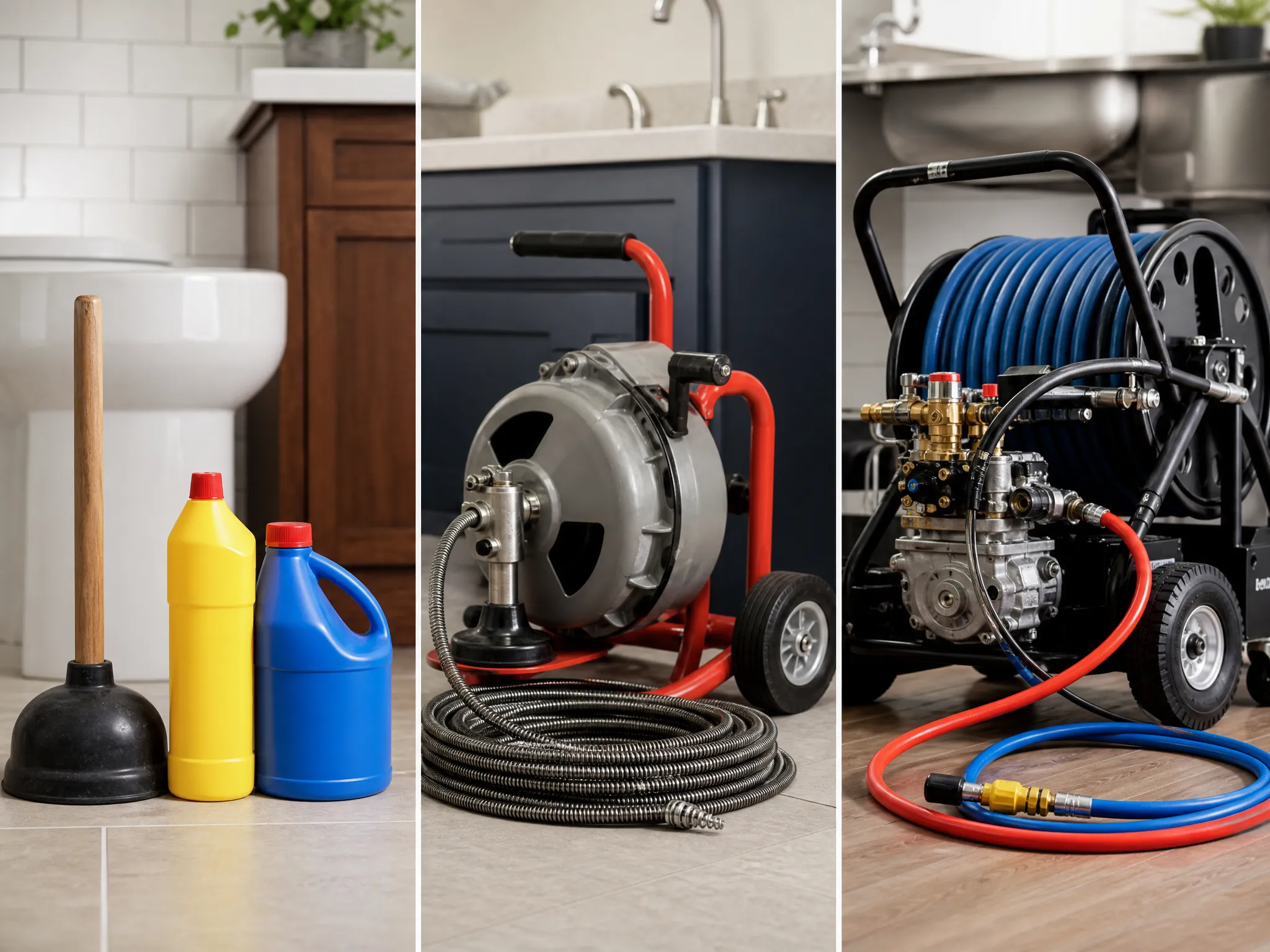 Prodigy Sewer and Drain shows common tools used to clear clogs and clean drains for homes or businesses.