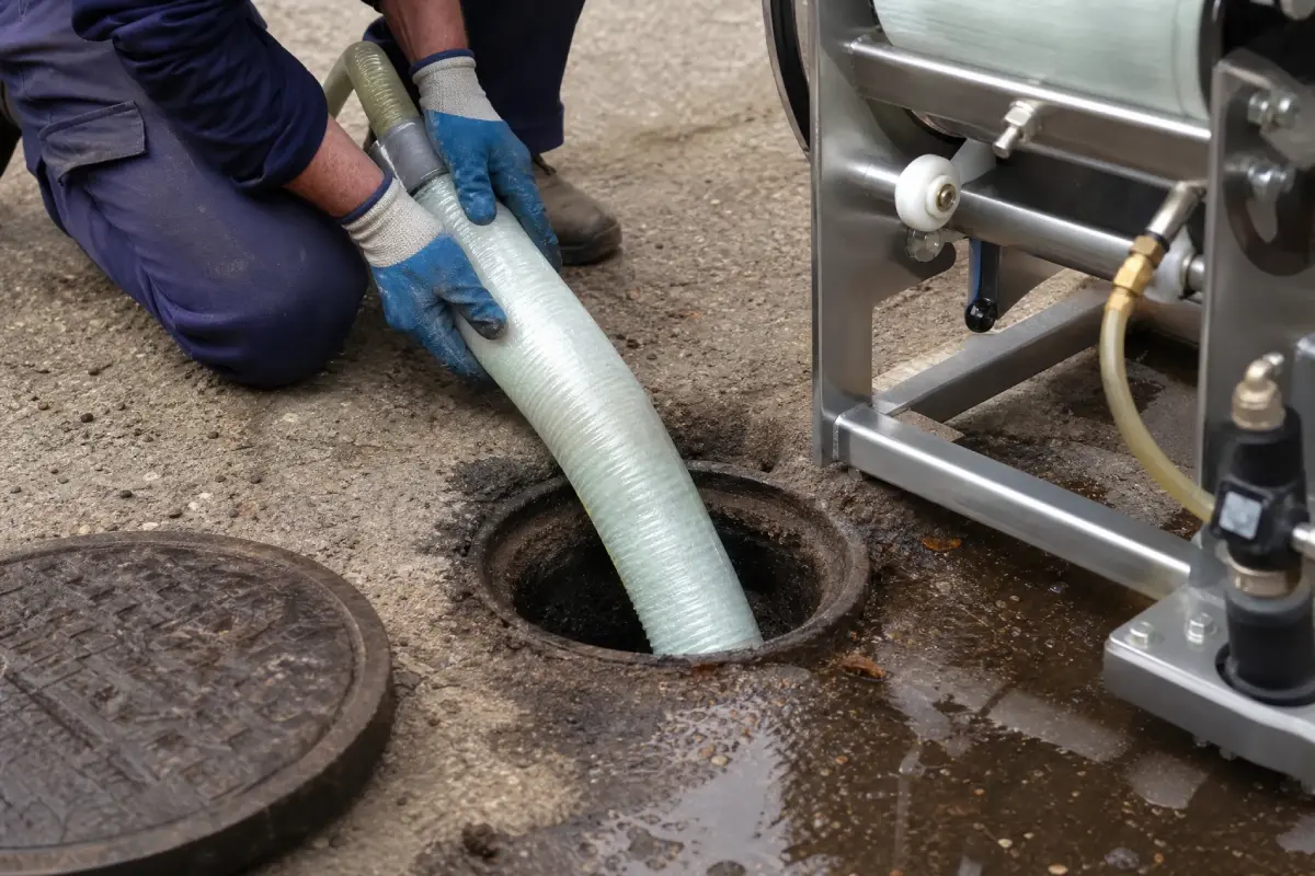 Prodigy Sewer and Drain worker cleans or maintains a sewer line to keep city streets safe and clear.