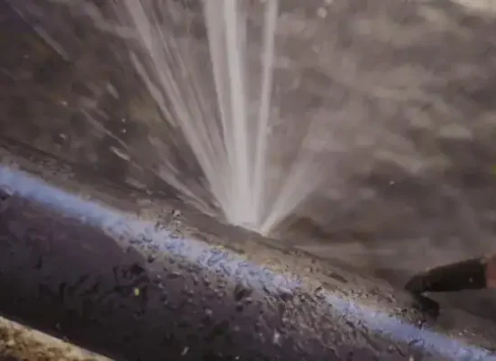 burst pipes A leaking pipe